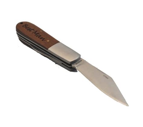 Custom Engraved Barlow Pocket Knife - Whitetail Woodcrafters