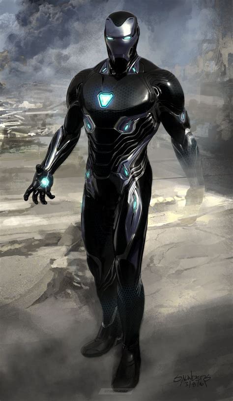 Stealth Suit concept for Mark L armor. | Arte de ironman, Arte súper ...