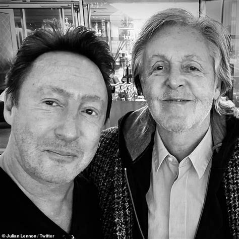 John Lennon's son Julian bumps into late father's Beatles bandmate Sir Paul McCartney at airport ...