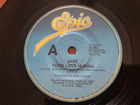 Sade - Your Love Is King (1983, Vinyl) | Discogs