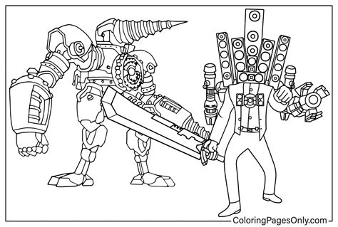 17 Upgraded Titan Drill Man Coloring Pages - ColoringPagesOnly.com