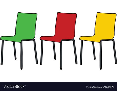 Color chairs Royalty Free Vector Image - VectorStock