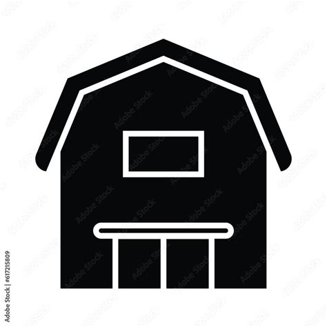 Barn silhouette icon clipart design illustration isolated Stock Vector | Adobe Stock