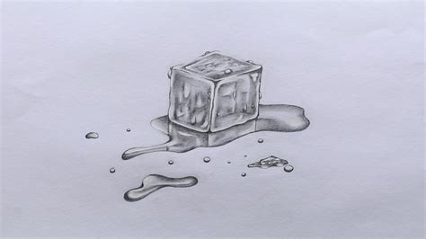 How to Sketch an Ice Cube - YouTube