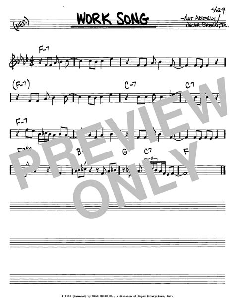 Work Song | Sheet Music Direct