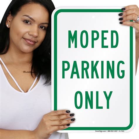 Reserved Parking Sign - Moped Parking Only Sign, SKU: K-7331
