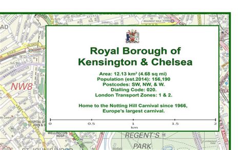 Kensington & Chelsea London Borough Map – Tiger Moon