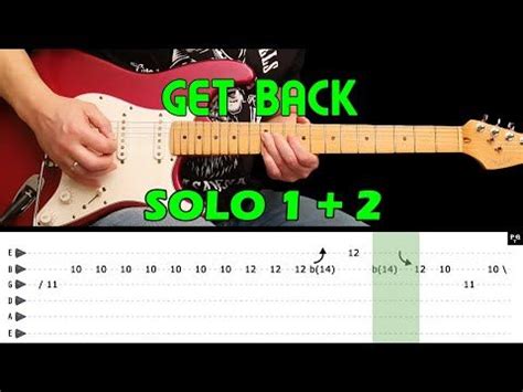 GET BACK - Guitar lesson (with tabs & EXTRA slow lesson) - Guitar solo ...