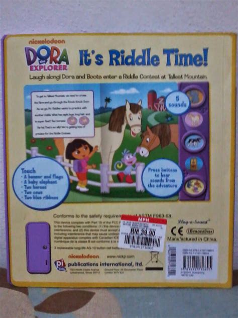 Play-a-Sound: Dora the Explorer, It s Riddle Time! ~ Islamic Homeschooling Worksheets