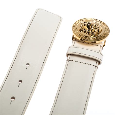 Versace White Leather Medusa Belt 105CM Versace | TLC