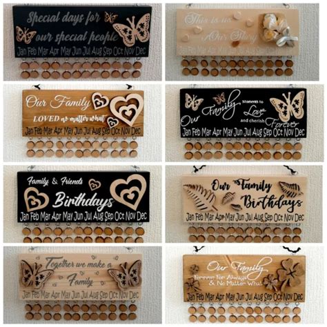 BIRTHDAY REMINDER BOARD. 2024 calendar. Family friends wooden quote Xmas gift £12.99 - PicClick UK