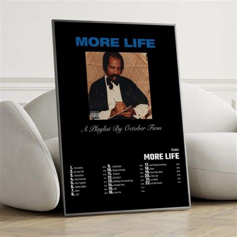 Drake More Life Album Cover Poster Wall Art, Drake, More Life - Etsy