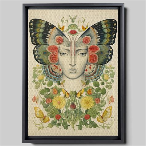 Amazon.com: Vintage Botanical Wall Art, Butterfly Poster Room Decor, Butterfly Wall Decor ...