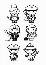 Coloring Pages Occupation Occupations Printable Color Getcolorings  sketch template