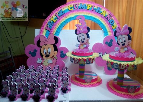 baby Minnie Mouse centerpieces Bday Party, 1st Birthday, Minnie Mouse Theme, Ideas Para ...