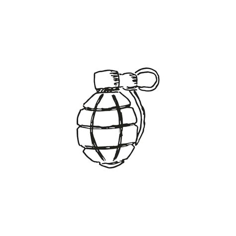 Premium Vector | Hand drawn grenade ink drawing sketch weapon vector black isolated illustration ...