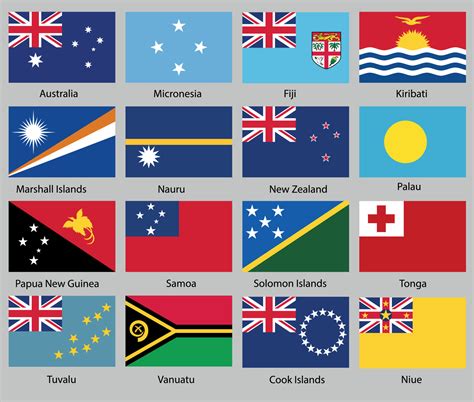 Vector illustration of different countries flags set 11159256 Vector ...