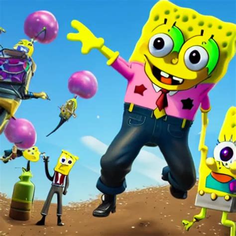 spongebob fortnite character | Stable Diffusion