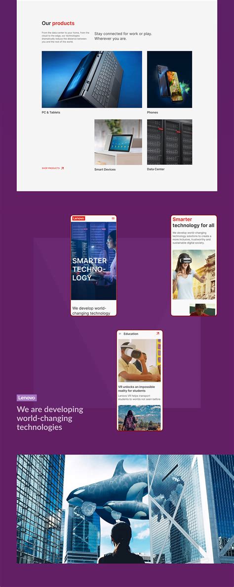 Lenovo. Corporate site. on Behance