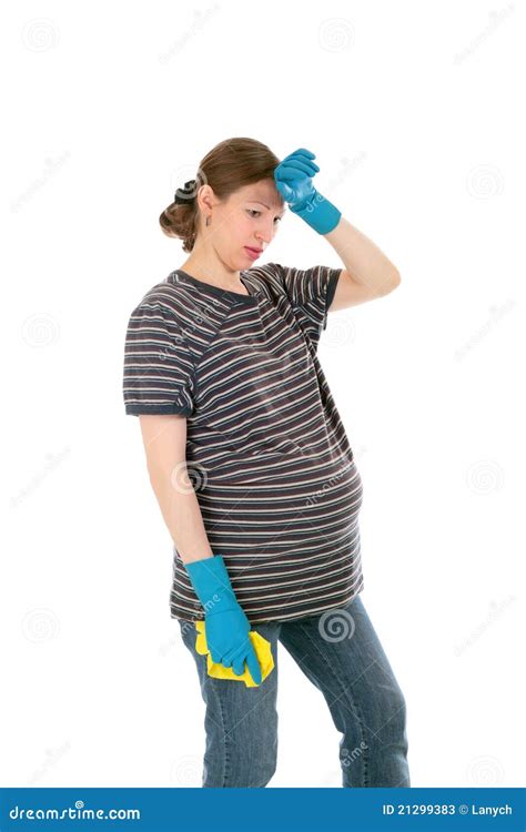 Tired pregnant woman stock image. Image of isolated, people - 21299383