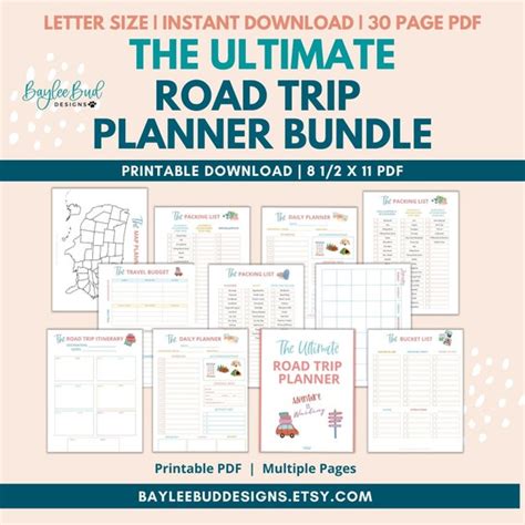 Ultimate Road Trip Planner Printable Road Trip Planner - Etsy México