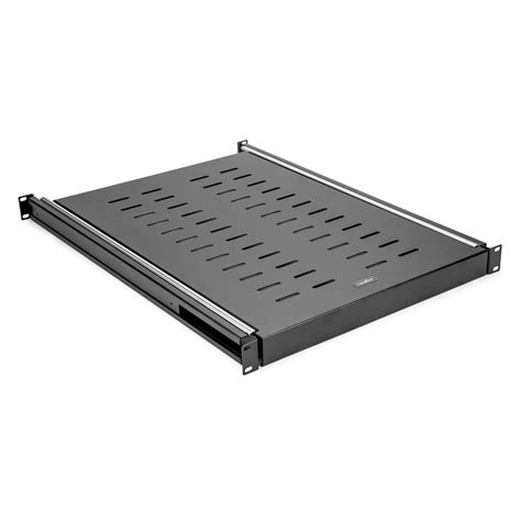 1U Universal Vented Rack Mount Shelf - 25.6in Depth - Cold-rolled Steel ...