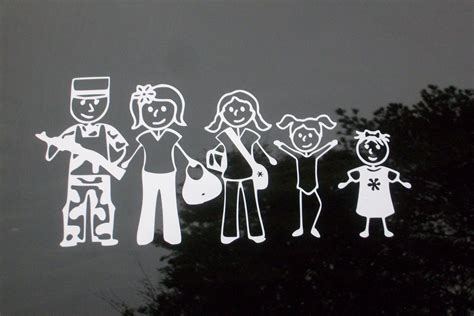 Custom Stick Family Decals for Car Truck or SUV 6 figures