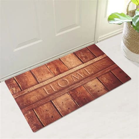 Rubber Indoor Doormat Rustic Entrance Welcome Mat Heavy duty Low Profile Front Door Mat Home ...