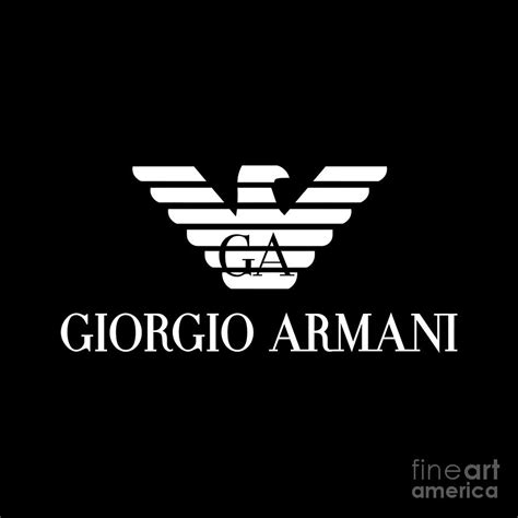 Giorgio Armani Logo Digital Art by Edit Voros