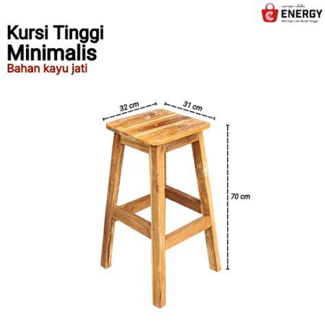 KURSI SEGI TINGGI MINIMALIS - Energy Bali