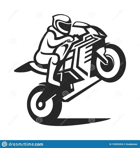 Biker race Logo clip art stock vector. Illustration of engine ...