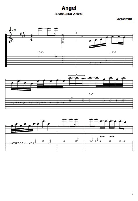 Angel Tabs Aerosmith. How To Play Angel Aerosmith Song On Guitar Tabs ...