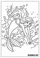 Desenhos Para Colorir Da Pequena sereia 1  Mermaid coloring Pages sketch template