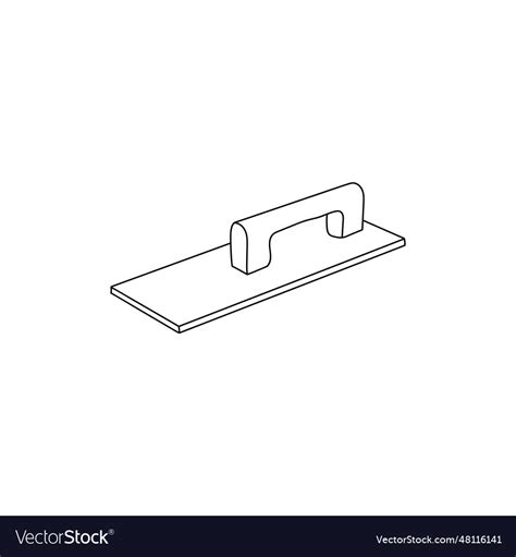 Trowel line art minimalist design template Vector Image