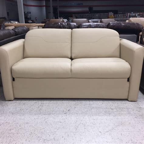 70" Ultra Leather Sleeper Sofa with Air Bed #RV #furniture #travel #sofa #bed $750.00 | Air sofa ...