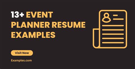 Event Planner Resume - 13+ Examples, How to Write, PDF, Tips