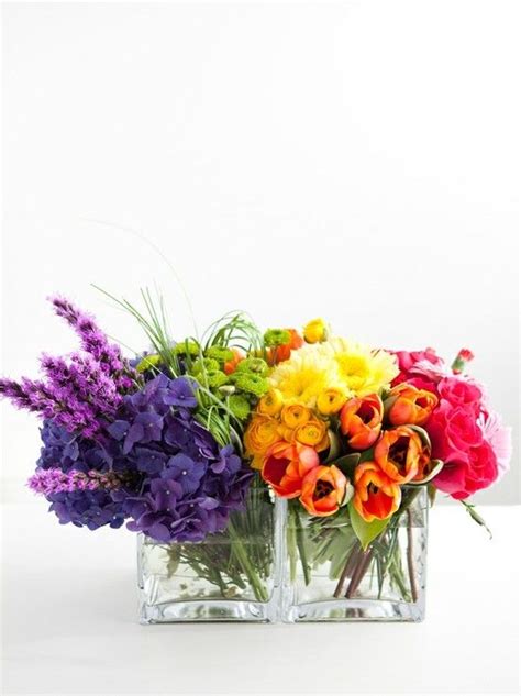 rainbow floral arrangements somewhere-over-the-rainbow-party | Spring ...