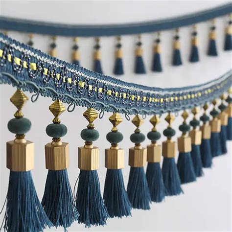 1M Tassel Fringe Edging Trim Sewing Crafts Curtains Cushions ...