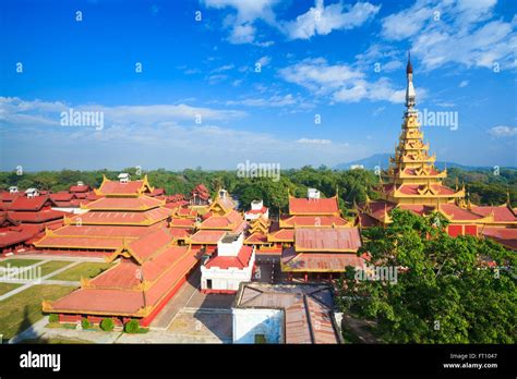 Mandalay palace, Bird eye view, Mandalay, Myanmar Stock Photo - Alamy