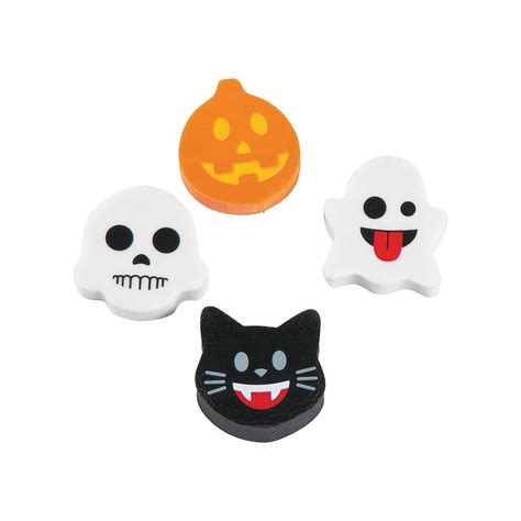 Oriental Trading Company Emoji Erasers Multi-color Halloween Party ...