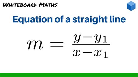 Equation of a line given its gradient and a point - YouTube