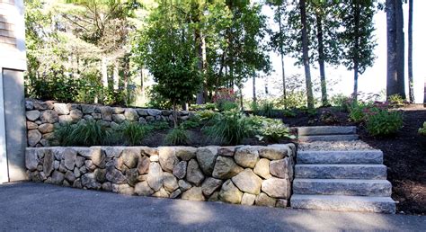 fieldstone walls | Traditional landscape, Landscape design, Hardscape