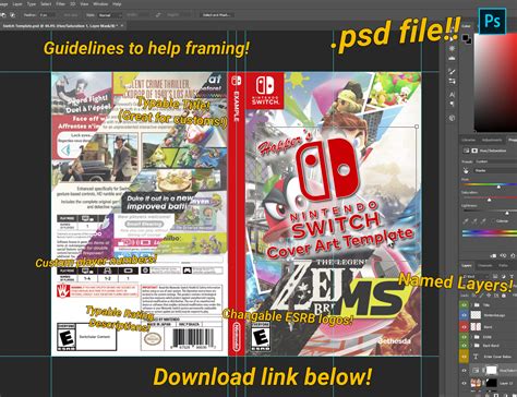 Nintendo Switch Cover Template! (.psd file!) : r/NintendoSwitchBoxArt