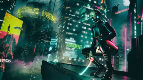 Wallpaper : futuristic city, women, cyberpunk 1920x1080 - WallpaperManiac - 1469135 - HD ...