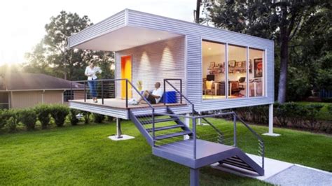 Prefab Homes Set on Stilts, Cool, New Prefab Homes - YouTube