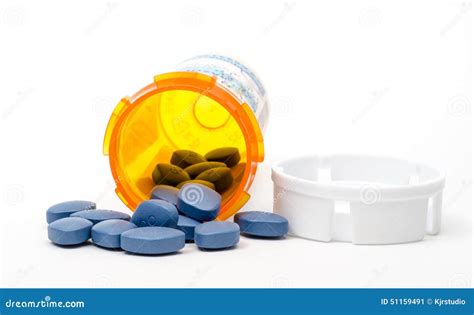 Viagra Generic Blue Pills With Bottle Editorial Photo - Image: 51159491