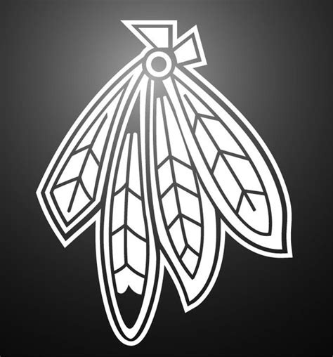 Chicago Blackhawks Inspired Decal Feathers Single color