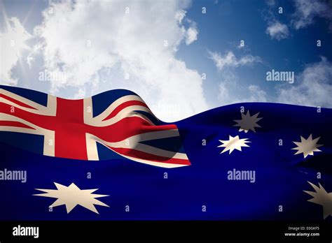 Australia flag waving Stock Photo - Alamy