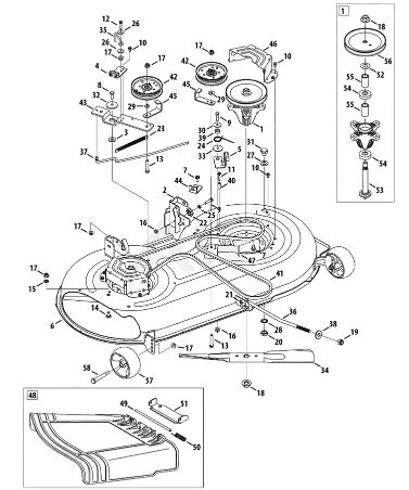 Craftsman 42 Inch Mower Deck Diagram and Locations - LawnAsk