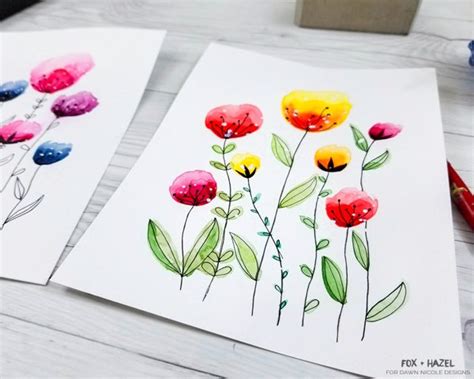 Easy Watercolor Flowers Step by Step Tutorial | Dawn Nicole